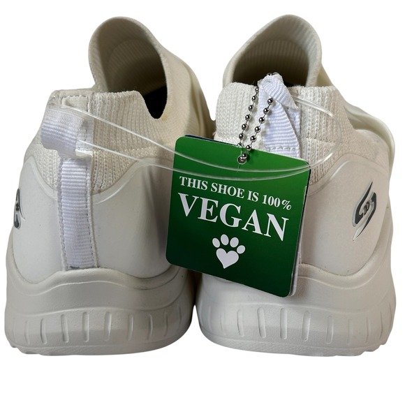 Skechers Women's 10 Slip On Walking Sneakers White Casual Comfort Shoes Stretch - Picture 8 of 15